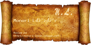 Monori Lázár névjegykártya